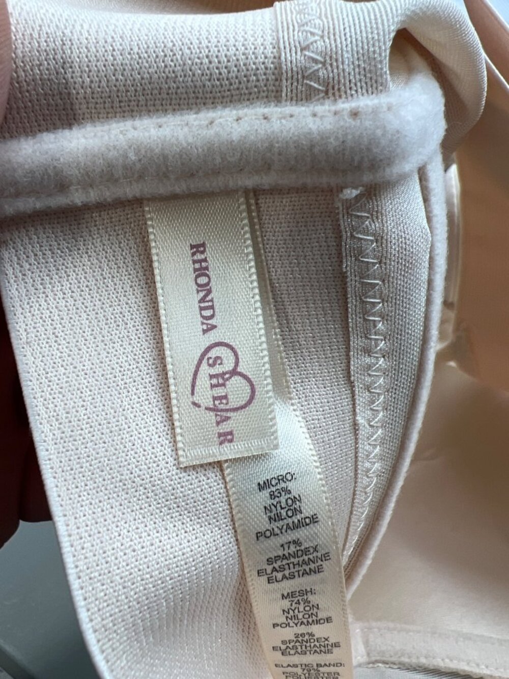 Rhonda Shear Bra XS Molded Cup Wrap Back 2 Pack White Light Beige Lounge 593.19 - Picture 5 of 11